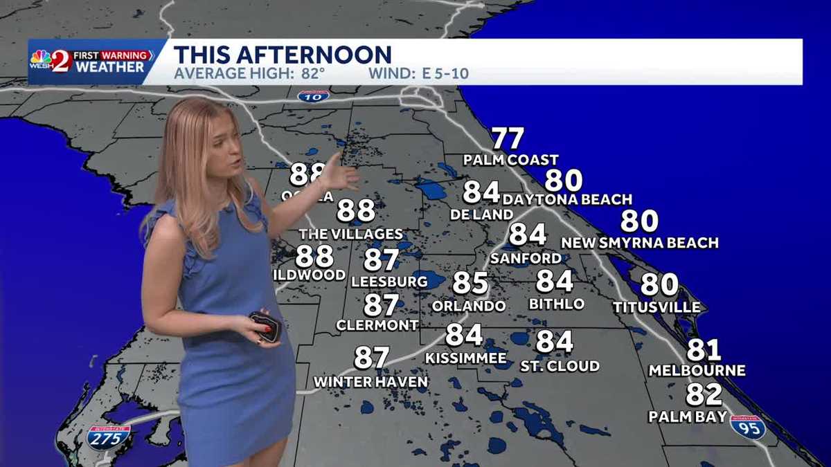 Warm and pleasant day. Pick of the weekend across central Florida.