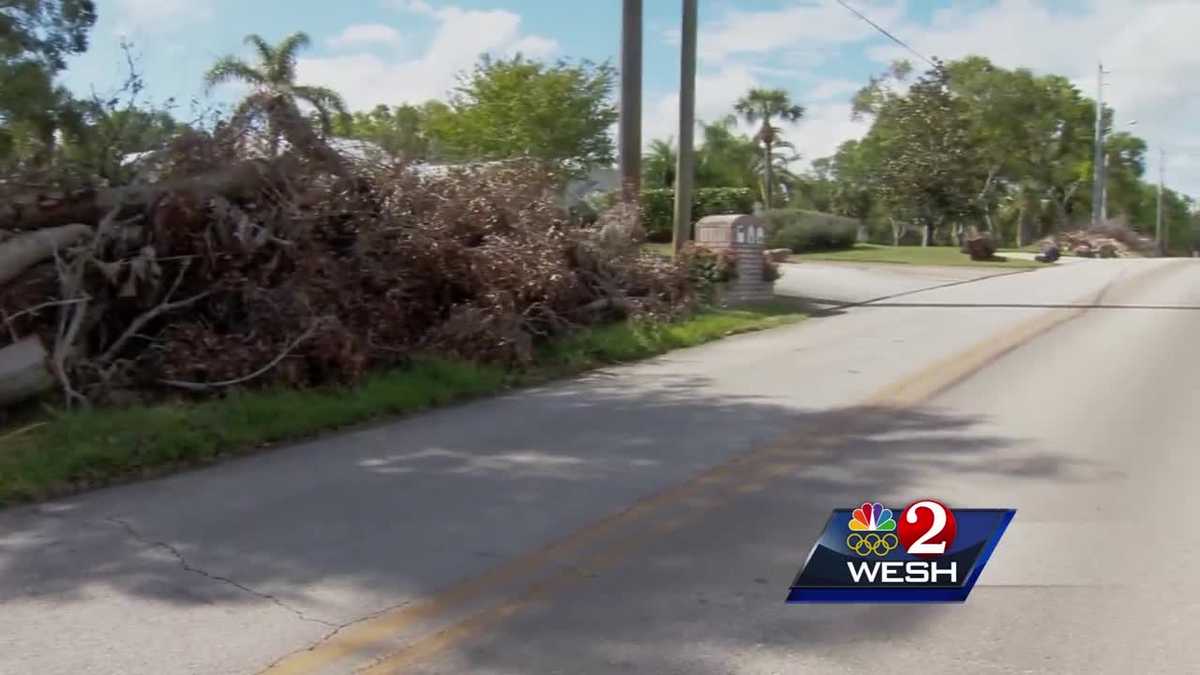 Hurricane debris remains on Cocoa streets