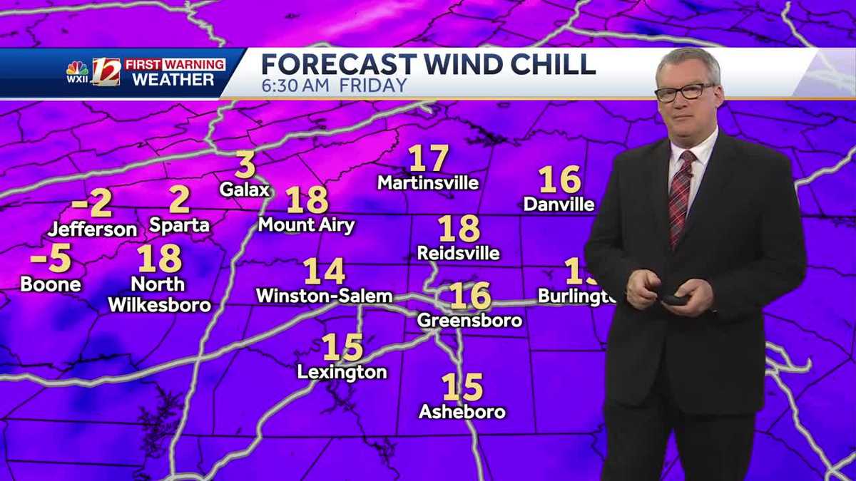 WATCH: Arctic blast brings cold winds and frigid Triad temperatures