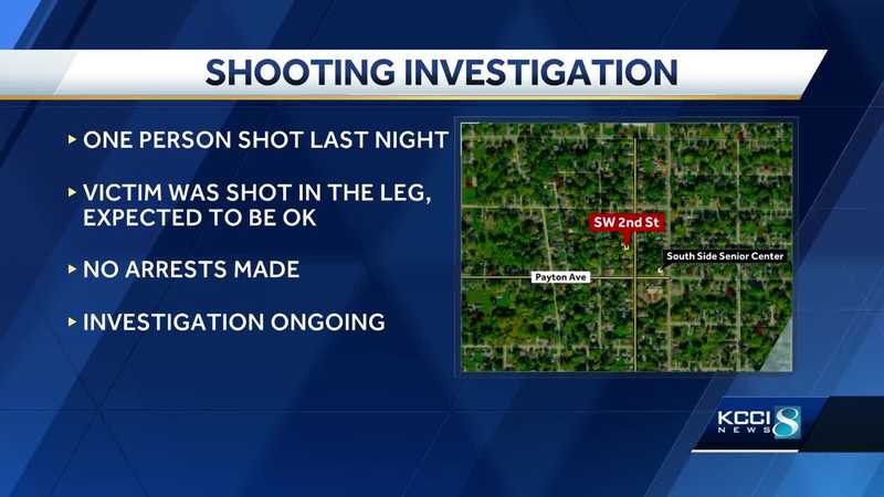 Des Moines police: One hurt in overnight shooting