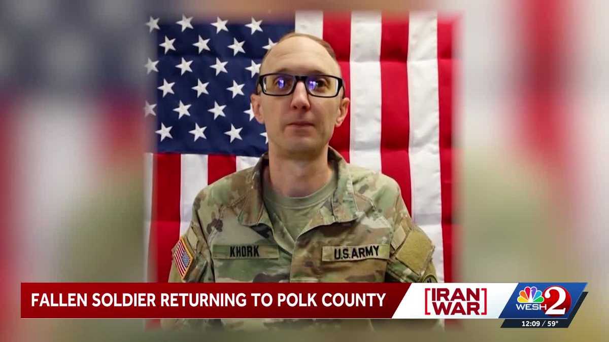 Army Reserve Major killed in Middle East returns home to Polk County | Police escort route