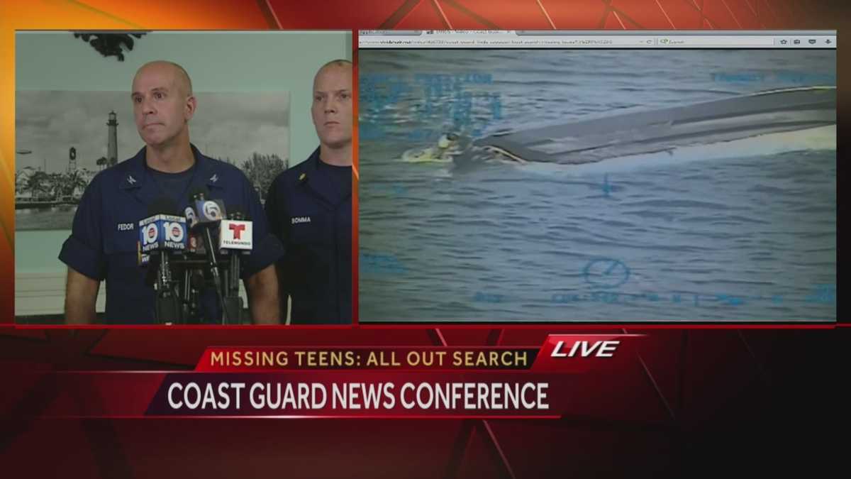 Coast Guard updates search on missing boaters