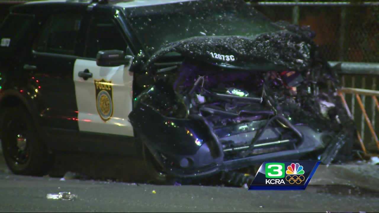 Chase Leads To Crash Between Police Vehicle And Truck