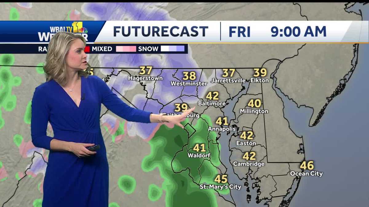 Cold with rain/snow mix Friday, wintry weather for the weekend