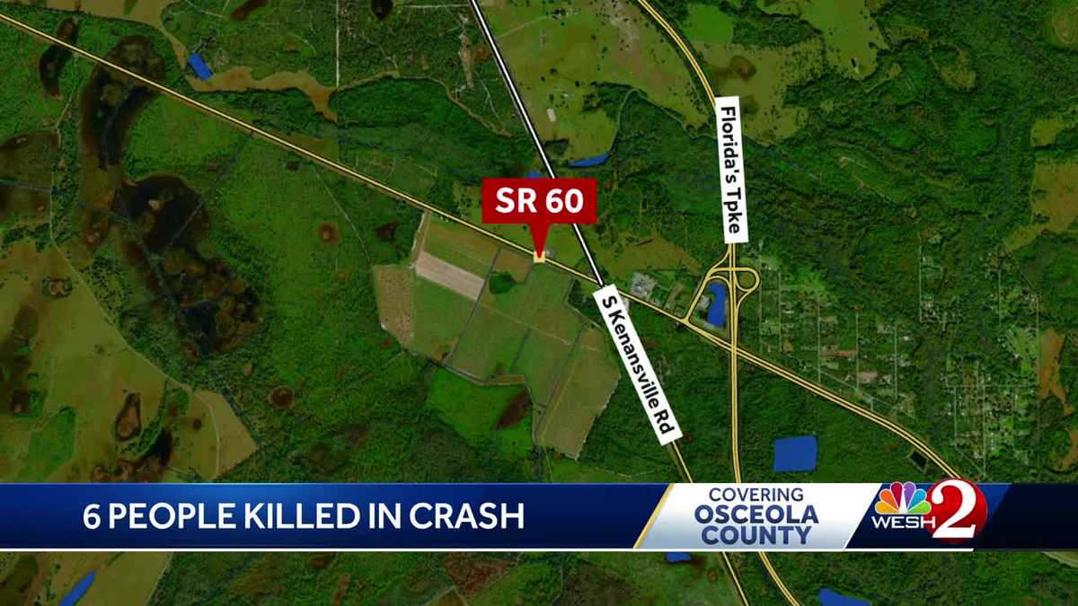 Fatal crash in Osceola County claims 6 lives.