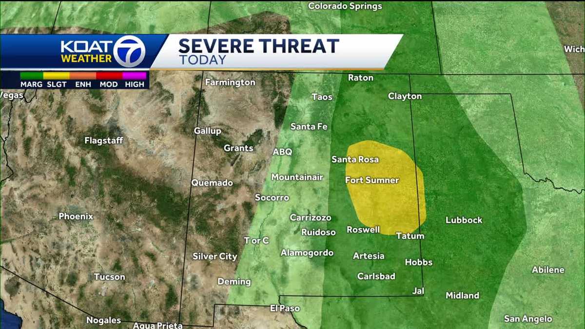New Mexico severe weather risk for Saturday