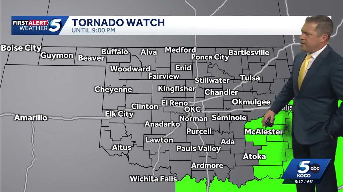 Tornado watch shrinks as severe storms move to southeast Oklahoma