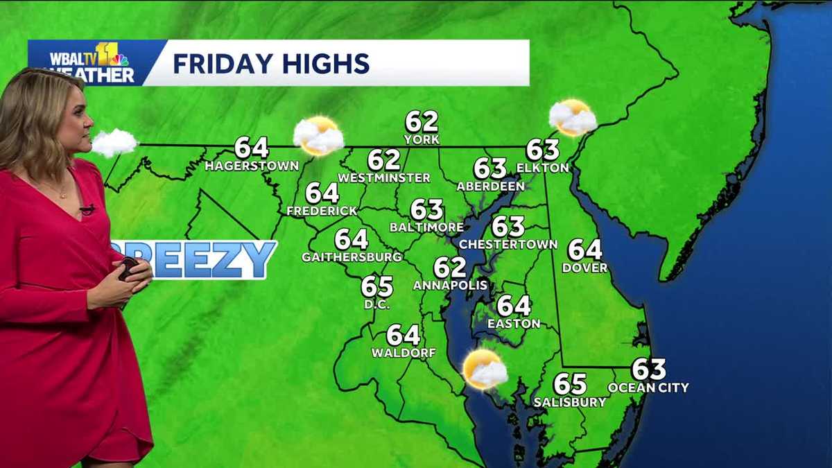 Breezy on Friday ahead of rain at night