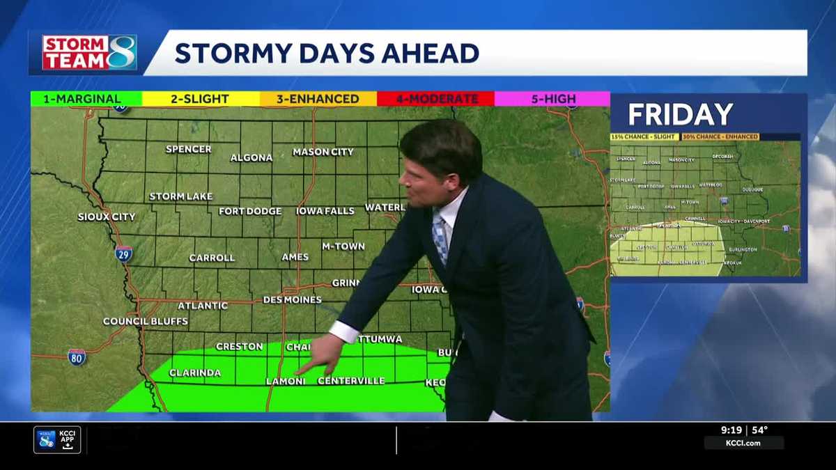 Des Moines weather: Soaking rain chances this week - KCCI
