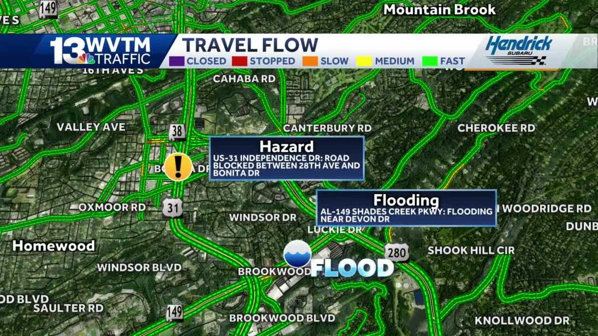 Several area roads remain closed after Tuesday's flooding - WVTM