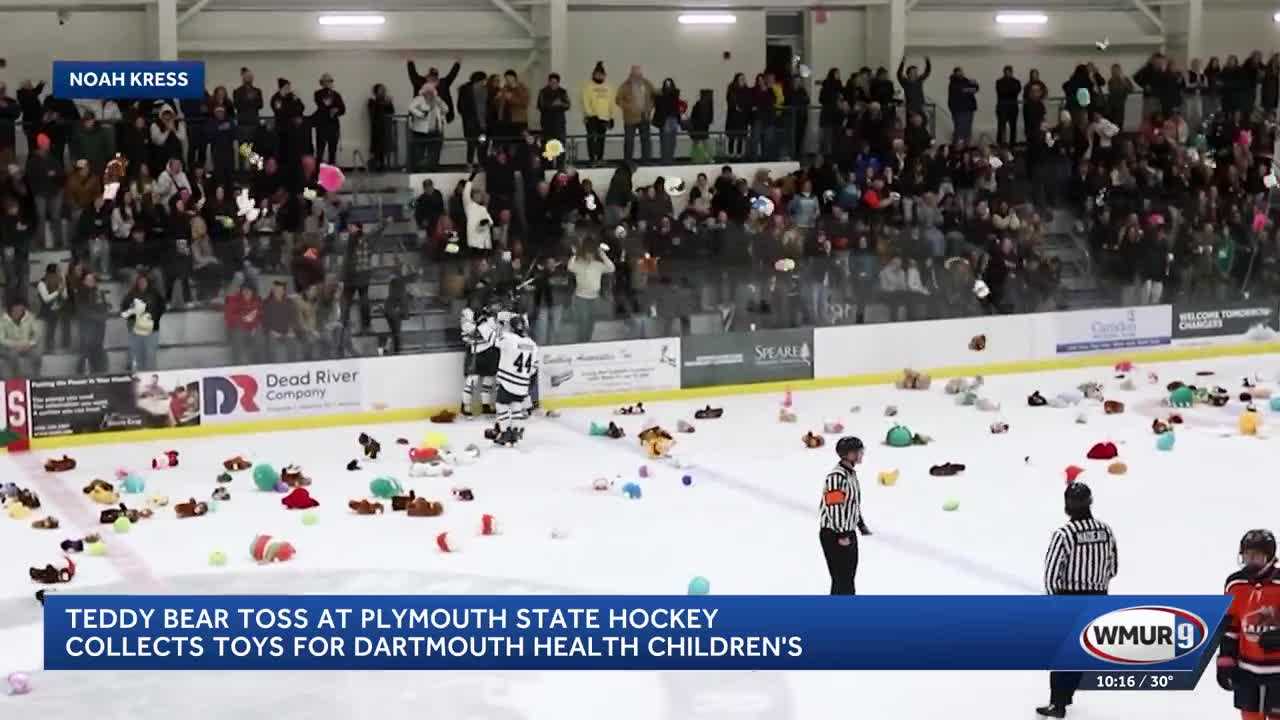 Plymouth State hockey's teddy bear toss benefits Dartmouth Health Children's