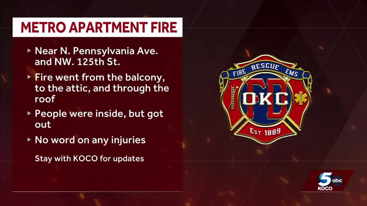 Apartment complex catches fire in north Oklahoma City