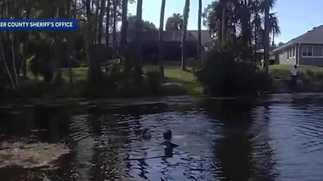 ‘Very dangerous situation' in Palm Coast as man grabs deputy by neck during canal rescue