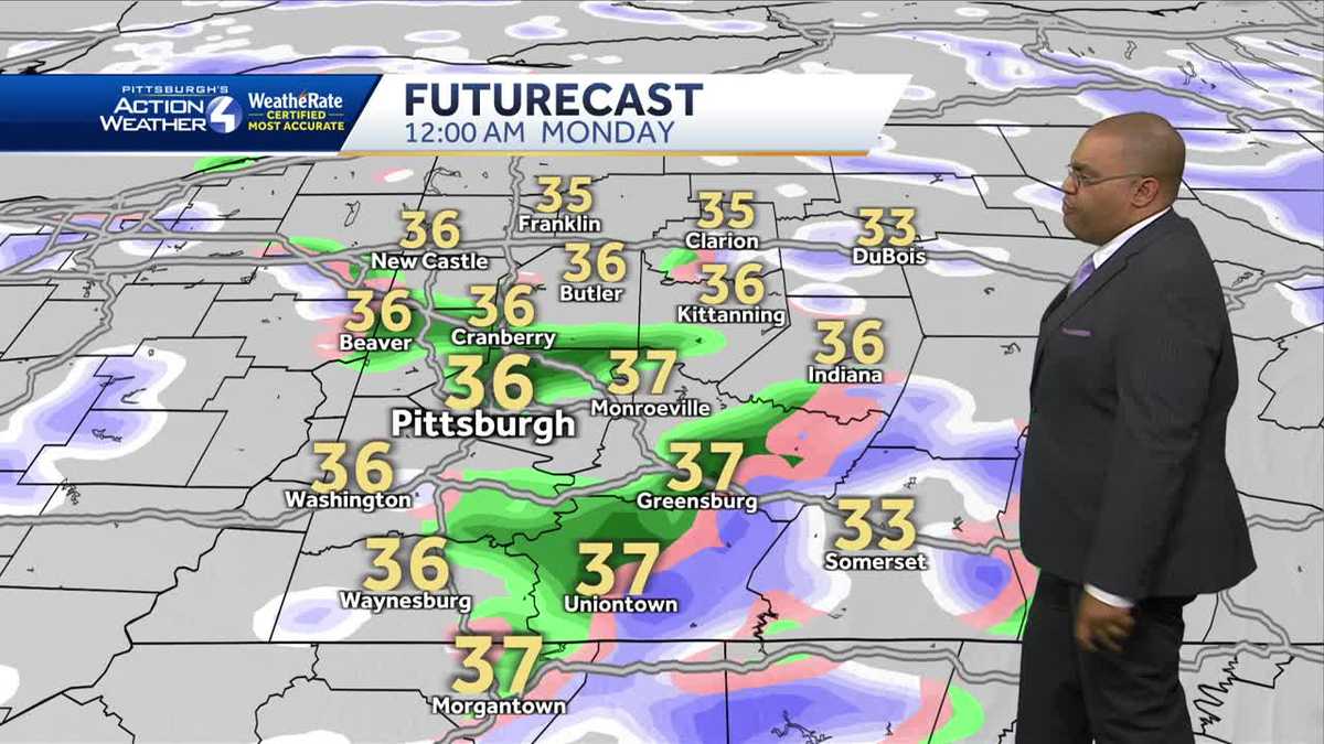 Rain and snow showers for New Year's Eve
