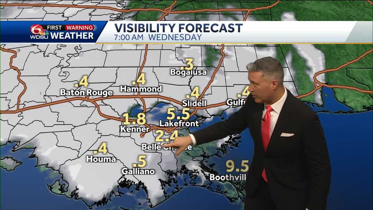 New Orleans weather forecast: Fog, low temperatures, and chances of rain