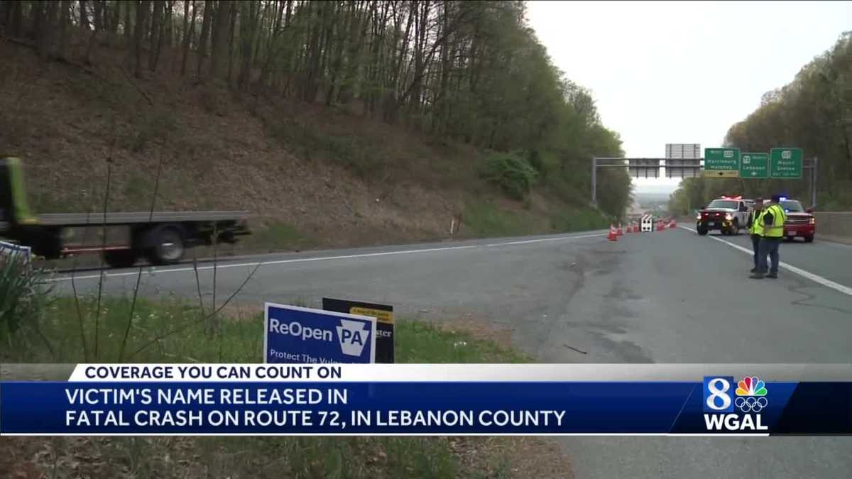 Man killed in crash on Route 72 in Lebanon County