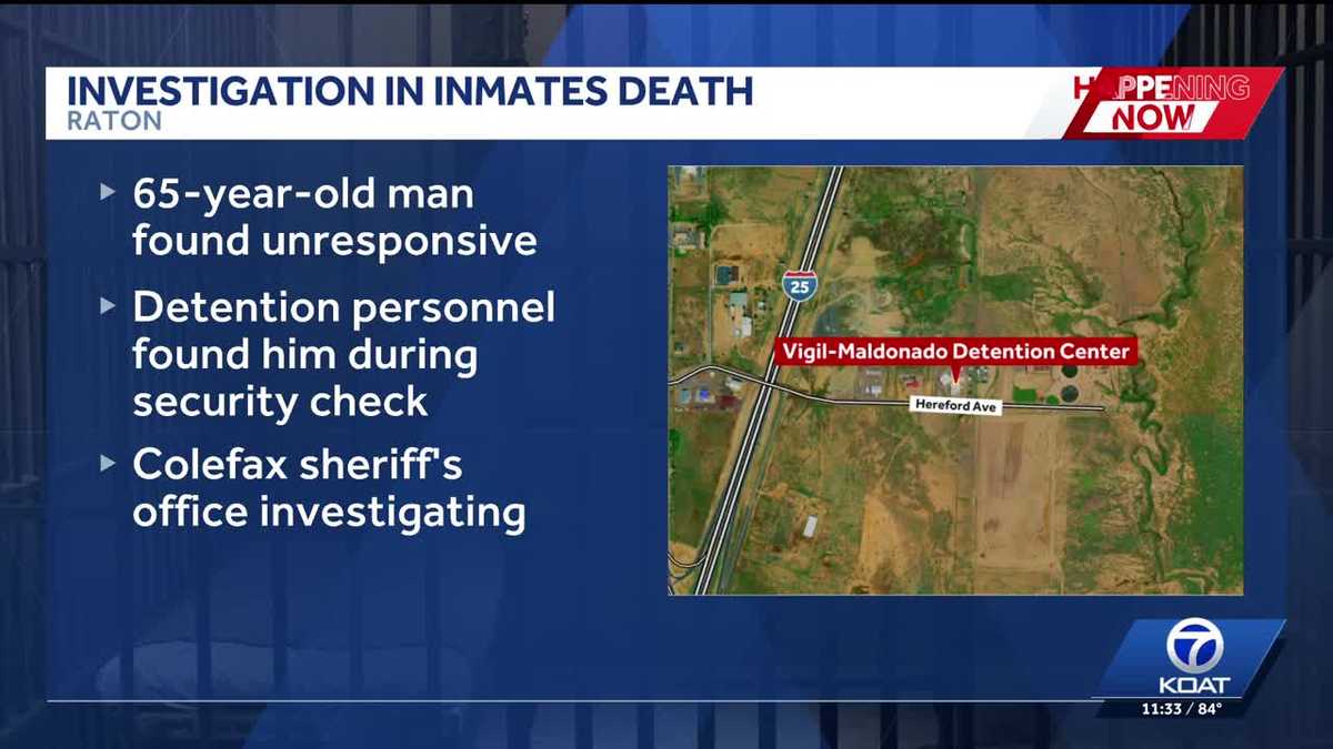 Colfax County Sheriff's Office investigating inmate death