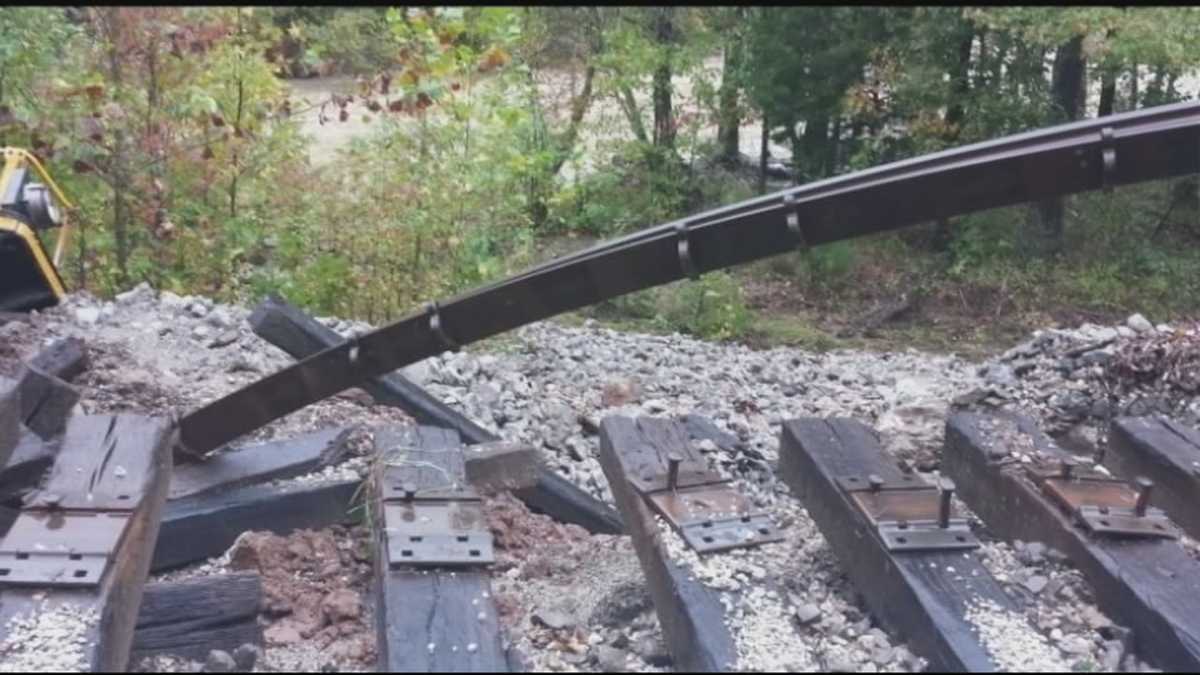 Flooding causes train to derail