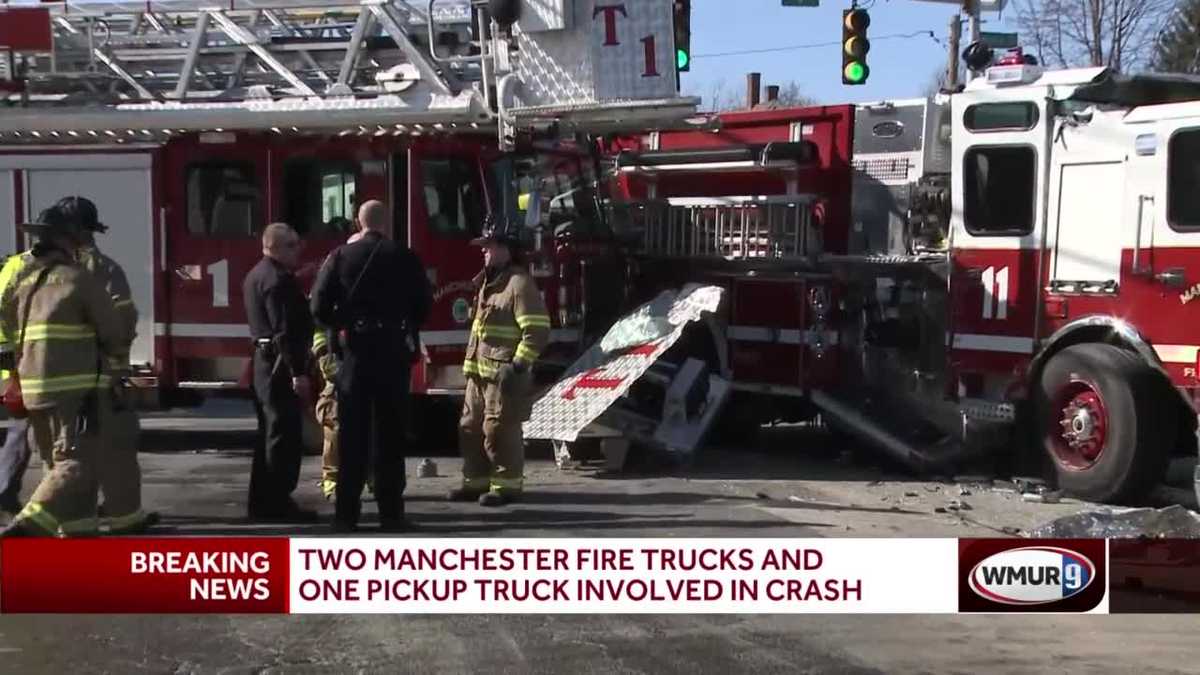 2 Manchester fire trucks involved in crash