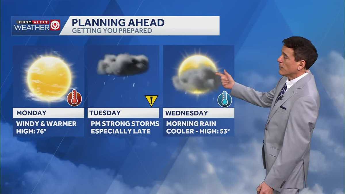 Kansas City weather: Sunny and breezy Sunday night before near-80° warmth and storms Tuesday
