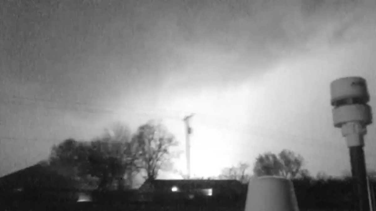 Watch Oak Grove tornado captured as it tears through town