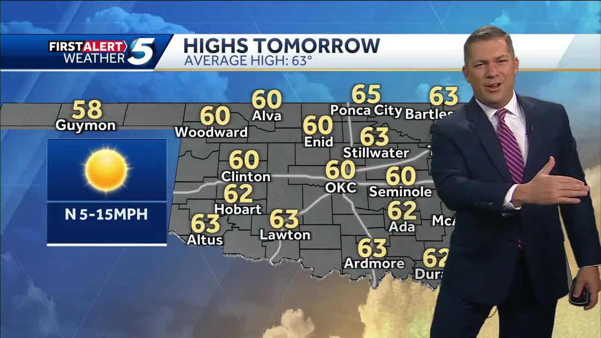 Rain moves out and cold moves in