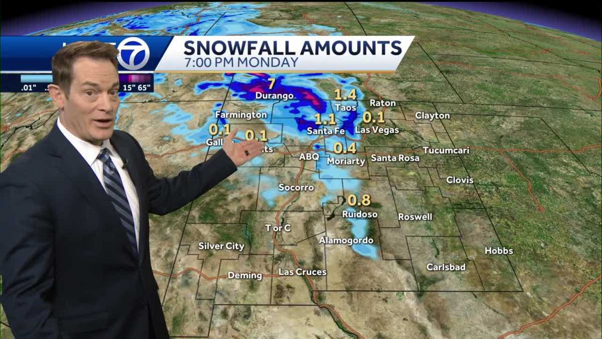 Rain and snow showers expected throughout New Mexico