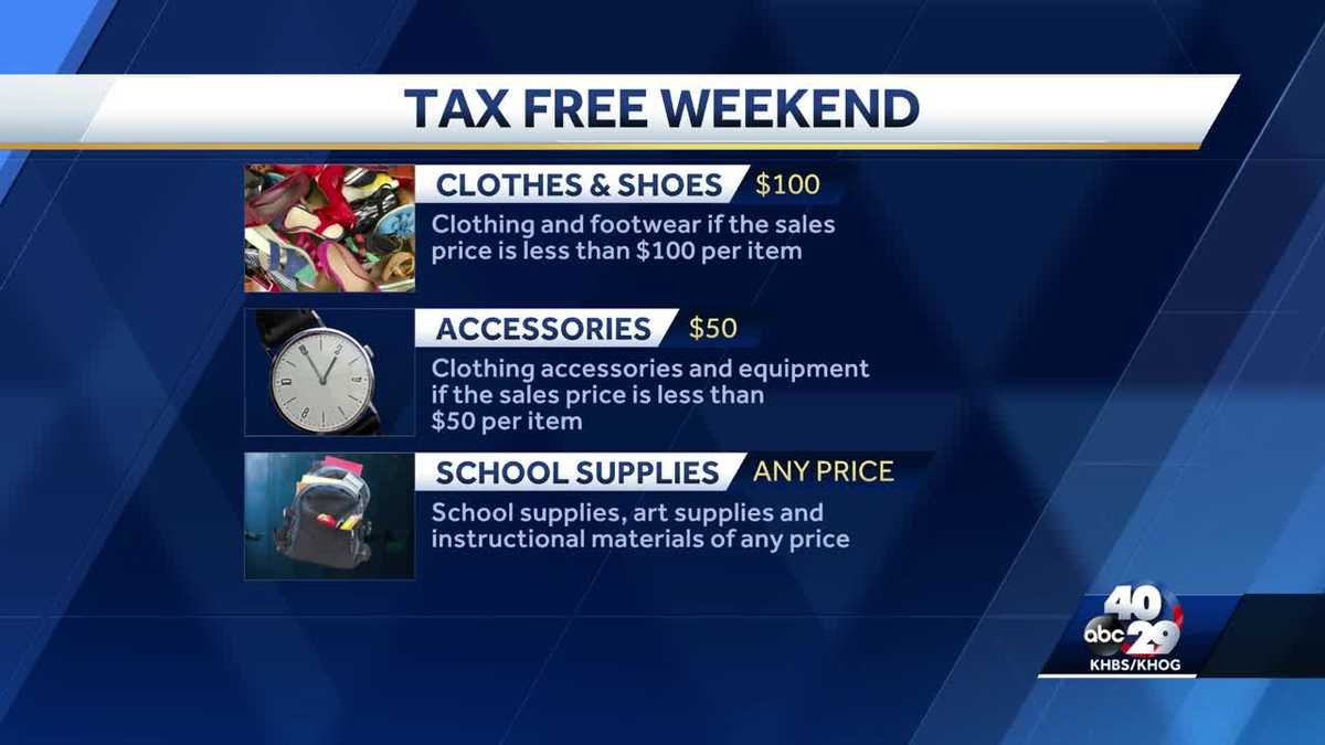 Aug. 4 & 5 Arkansas sales tax holiday on select items