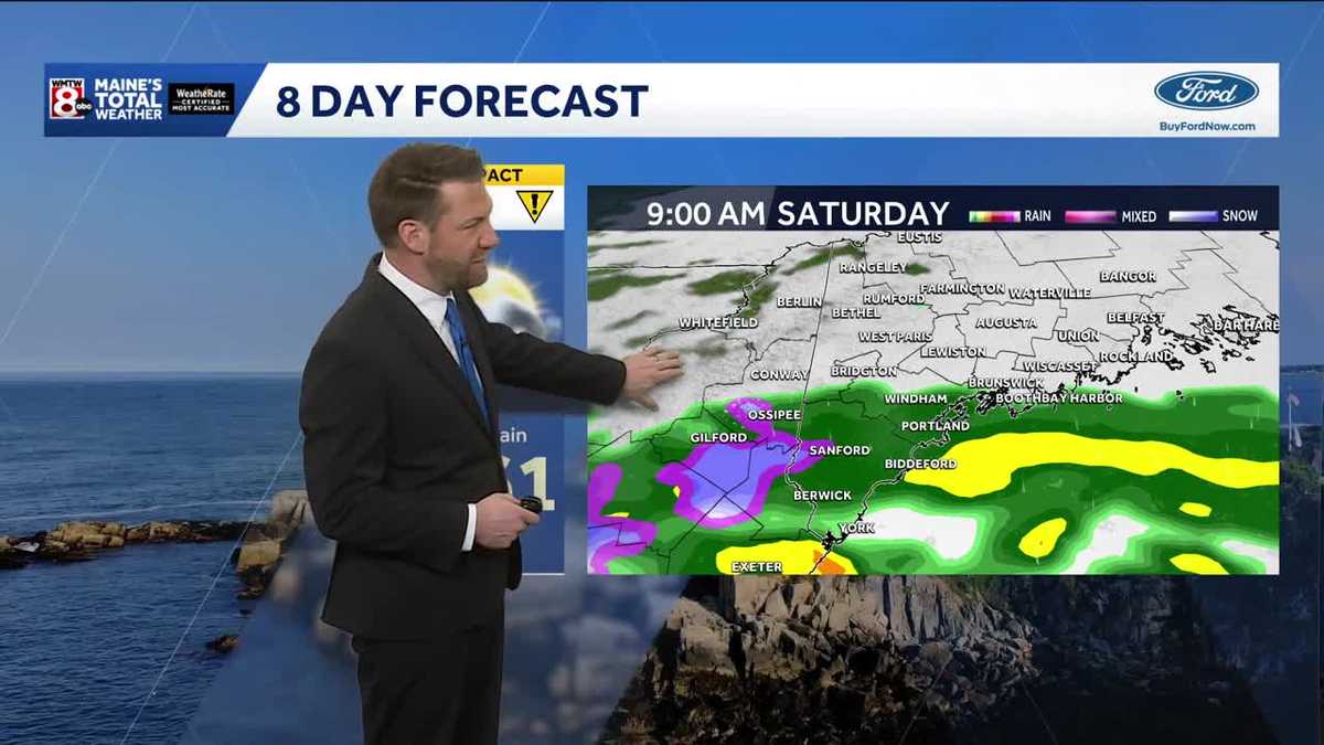 Heavy rain moves into Maine tonight with a Wind Advisory issued