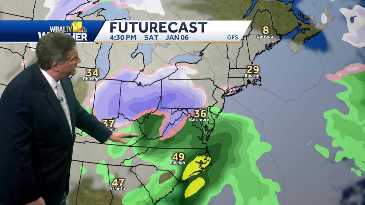 Partly cloudy and breezy today, winter weather for weekend