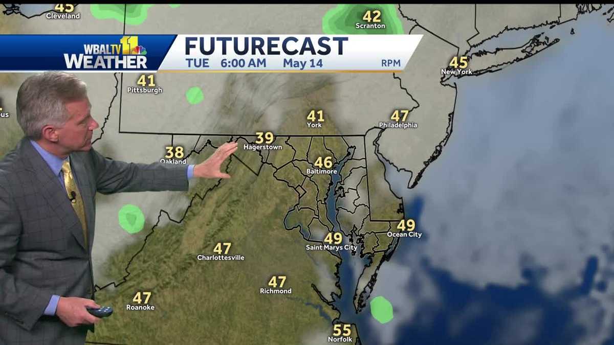 Isolated showers possible Tuesday