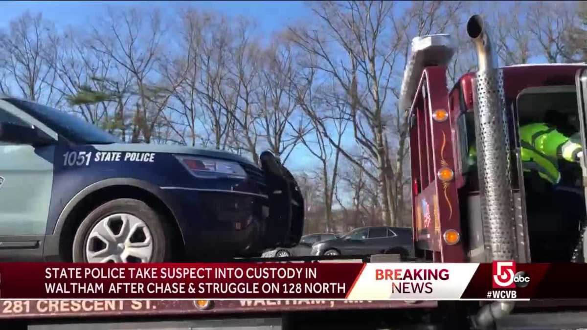 Driver in custody after police chase on Route 128