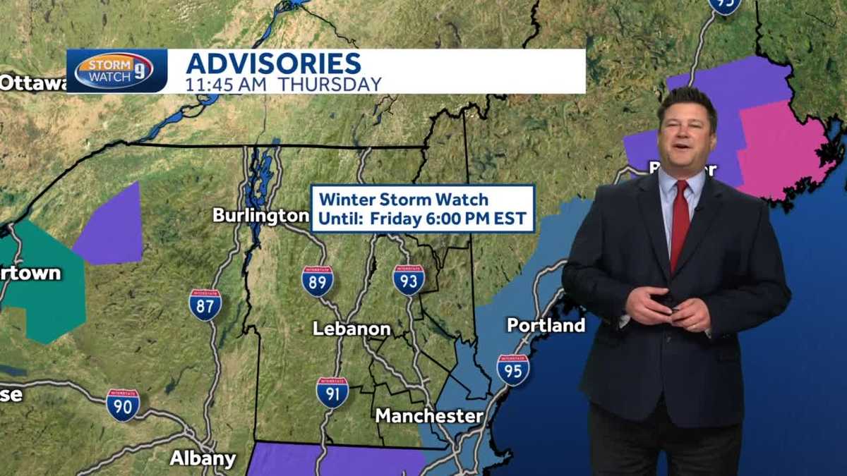 Video Several inches of snow expected Friday morning