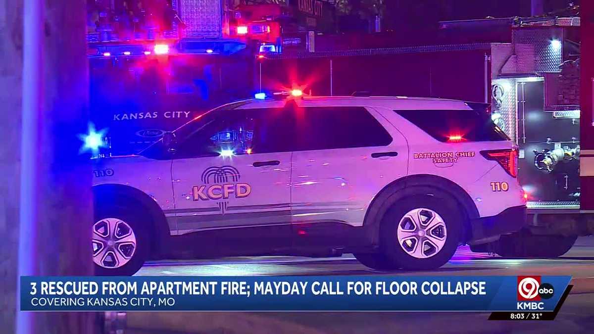 Firefighters rescue 3 from Kansas City apartment fire