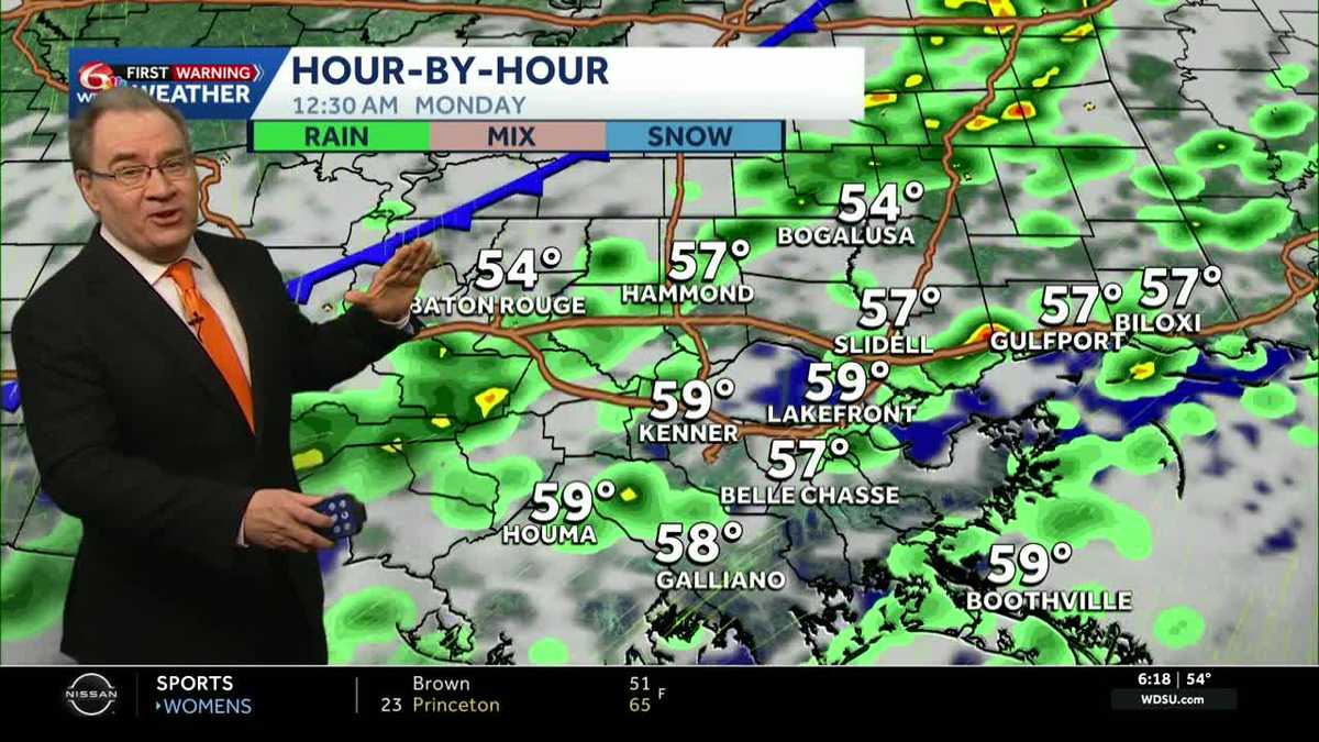 Strong storms possible late Sunday and Monday morning