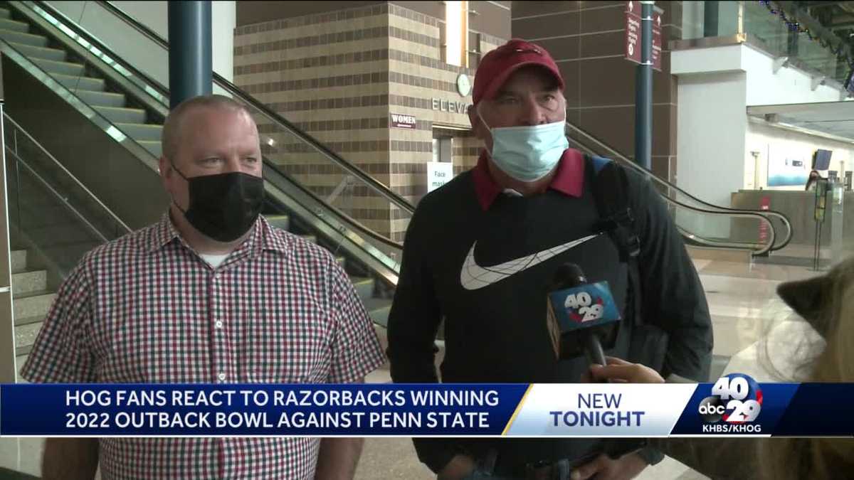 Hog fans react to Razorbacks winning 2022 outback bowl against Penn state