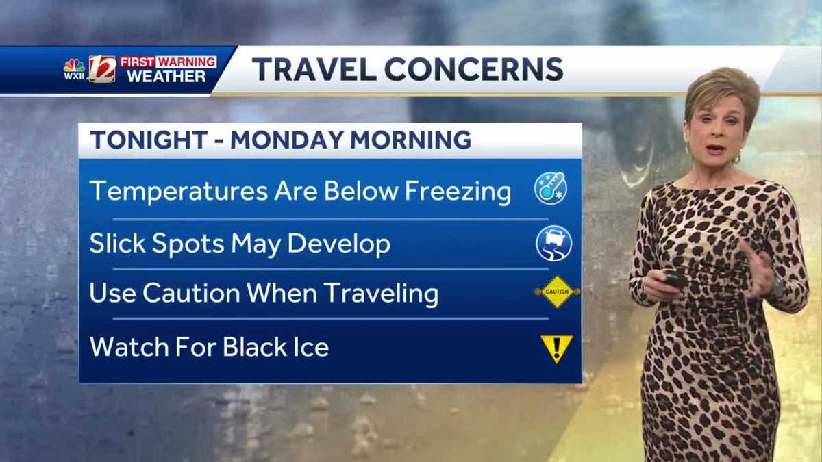 WATCH: Monday morning slick spots possible