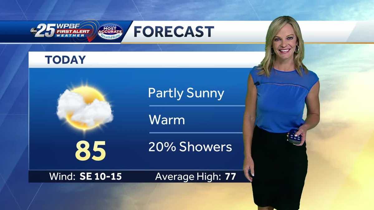 Partly Cloudy and Warm for South Florida
