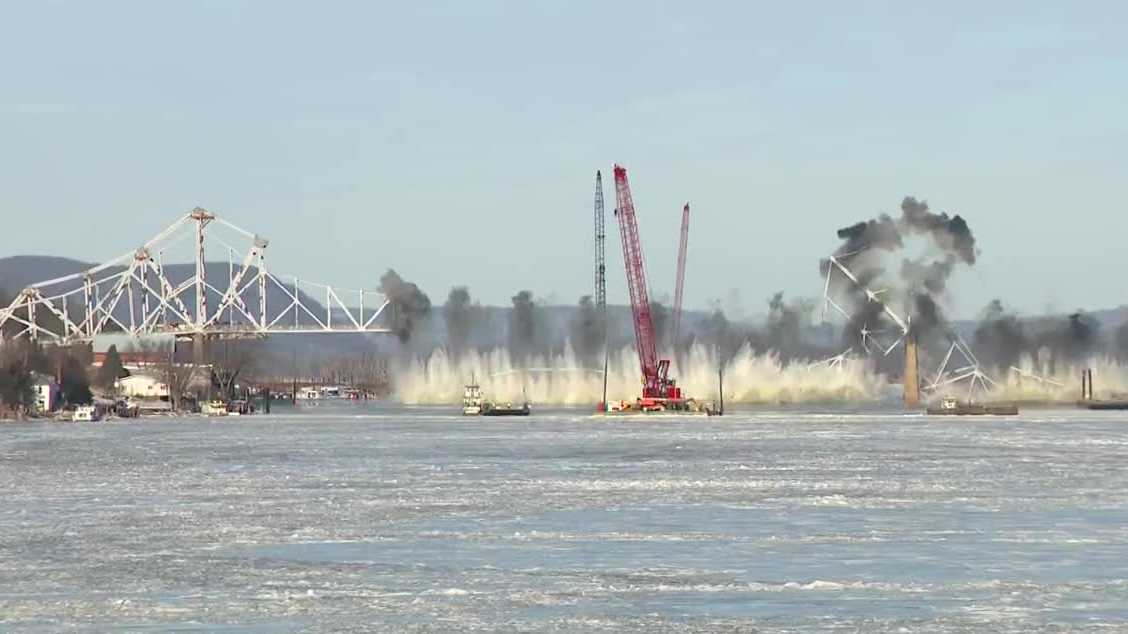 Iowa bridge implosion: Watch video of Black Hawk Bridge demolition