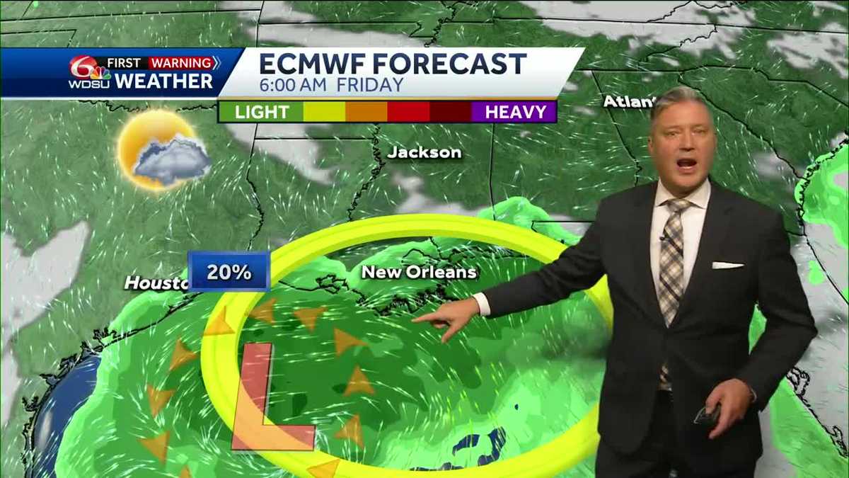New Orleans weekend weather forecast UFC high temps rain chances
