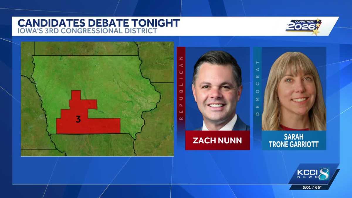 Photo: kcci.com Congressional debate: KCCI hosts 3rd District candidates Nunn, Trone Garriott