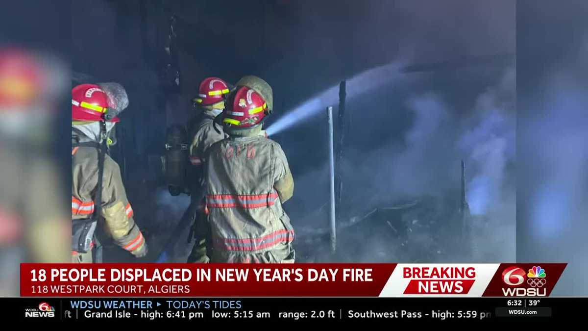 Algiers fire displaces 18 people on New Year's Day