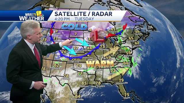 Mild, rainy Wednesday before temperatures plunge - Vimarsana News