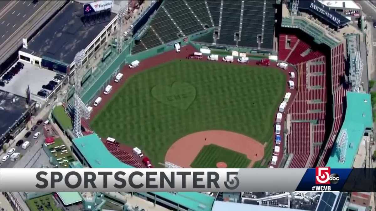 Meet the man behind tributes to nurses, EMTs in outfield of Fenway Park
