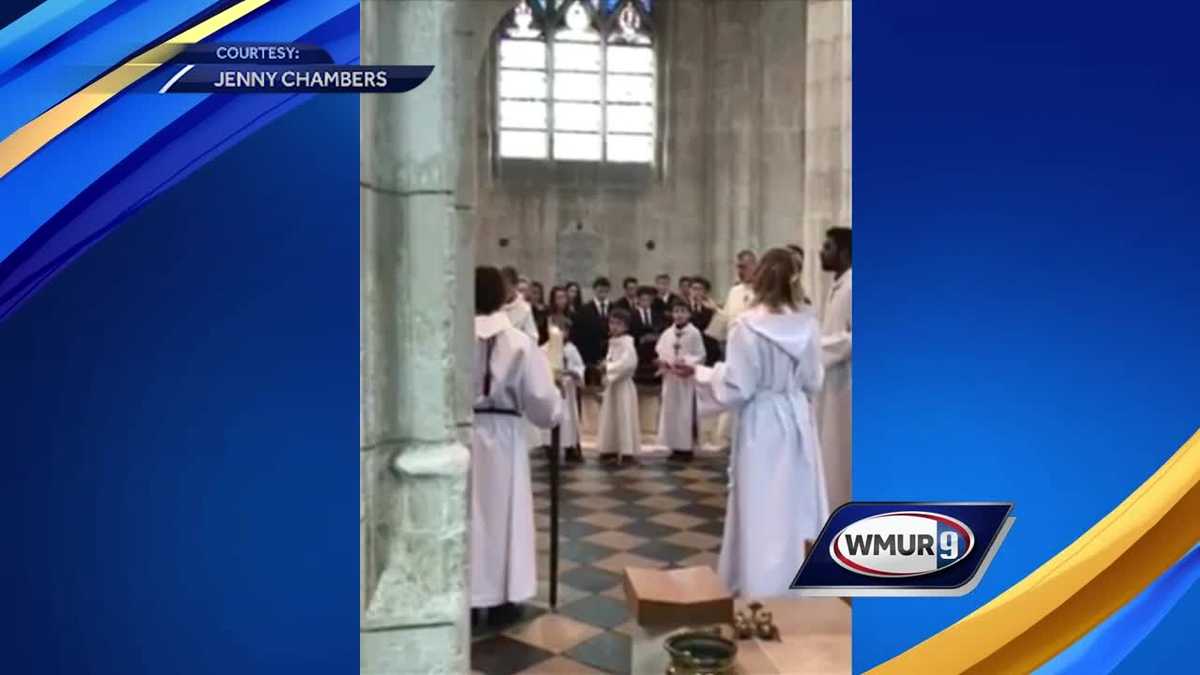 Hanover High School choir sings on Easter Sunday in France