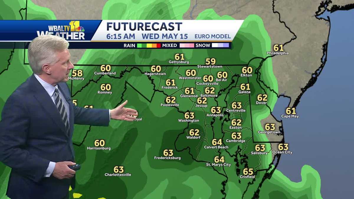 Another round of showers for Maryland this week