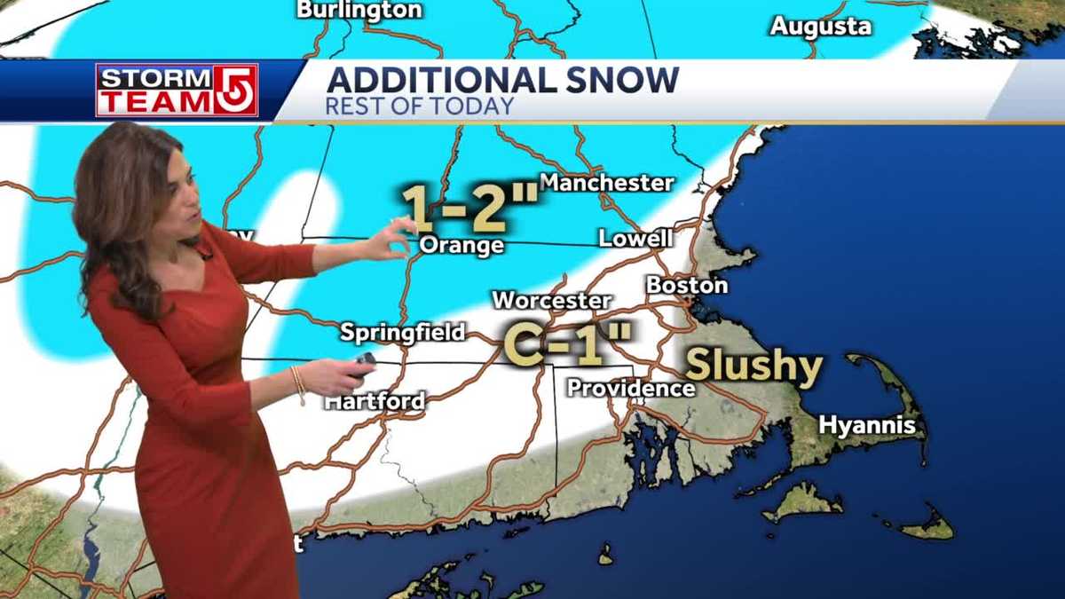 Video: Snow tapers off before temp drop tonight