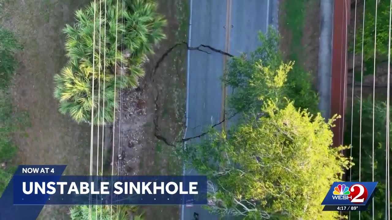 Sinkhole in Maitland remains unstable as crews pump 20,000 gallons of water