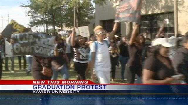 Xavier University students protest location of graduation