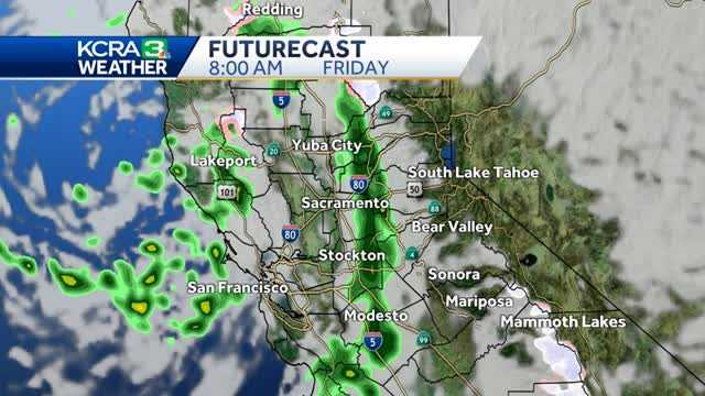 Increasing clouds will lead to rain and snow developing Friday